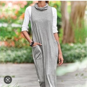 Eileen Fisher Cowl Neck Sleeveless Knit Dress